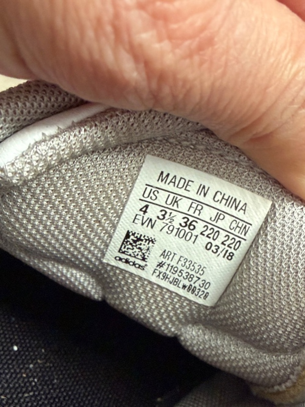 adidas Bounce  big kid 4 -Gray Slip-On Athletic golf Shoes - Picture 6 of 8